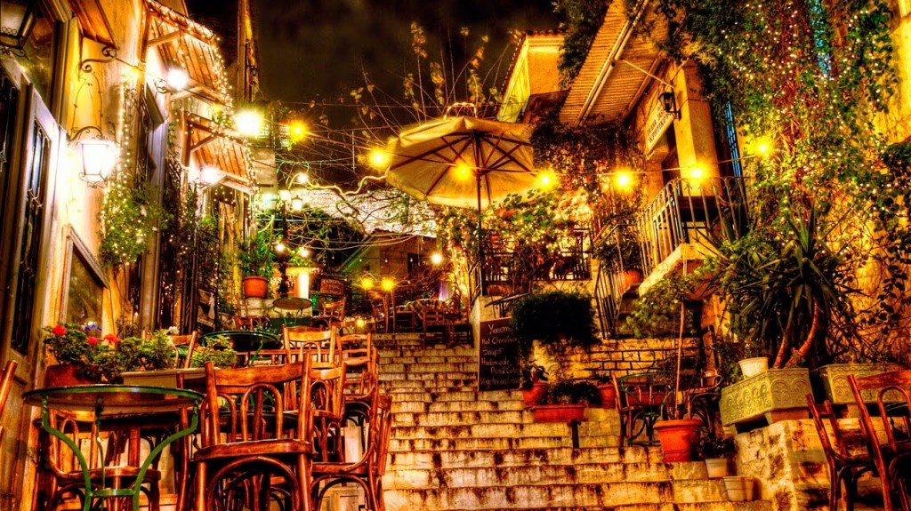 Plaka_Athens_by_night_by_Piddling